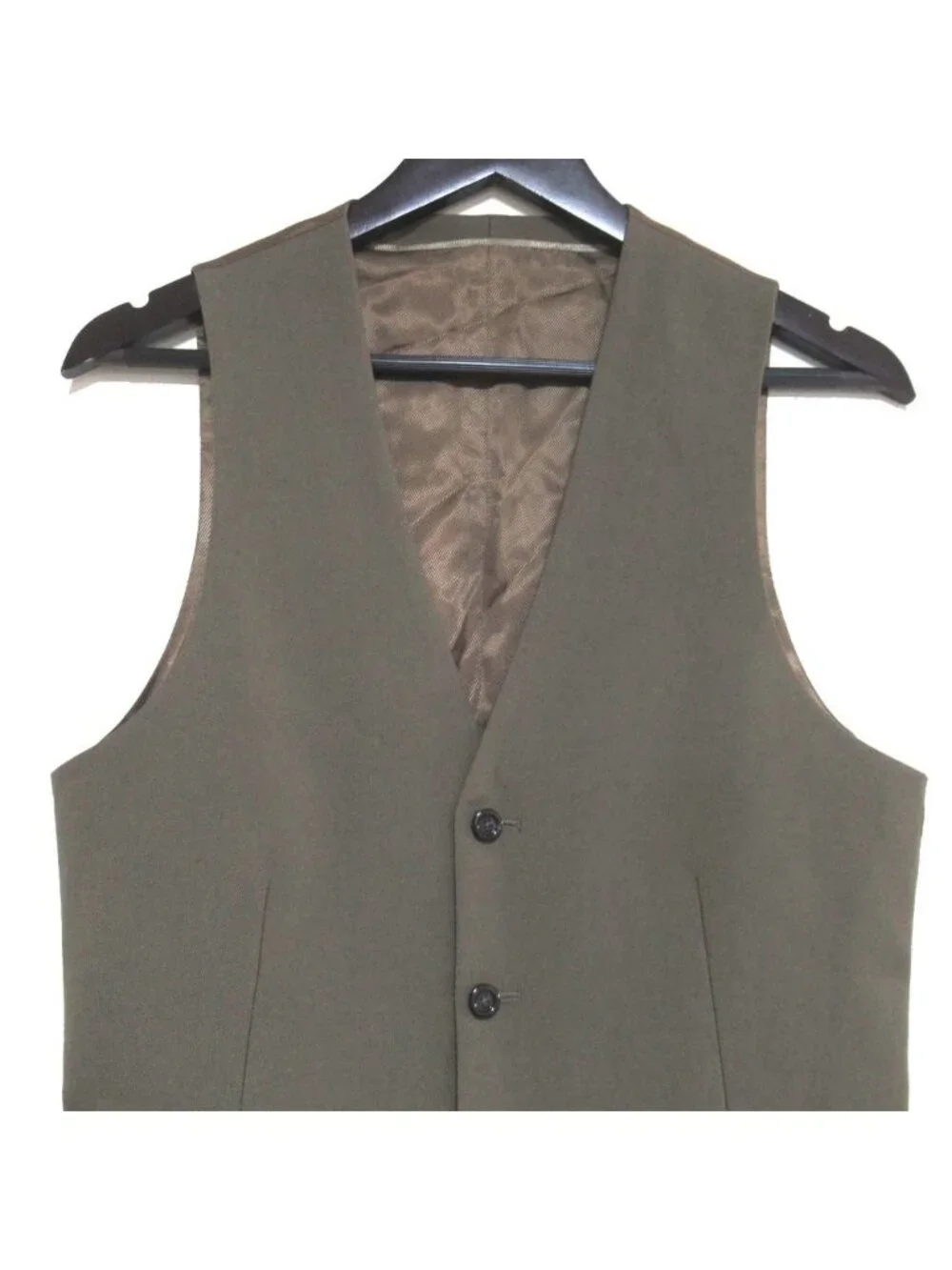 Gucci Solid Gilet Vest Khaki
